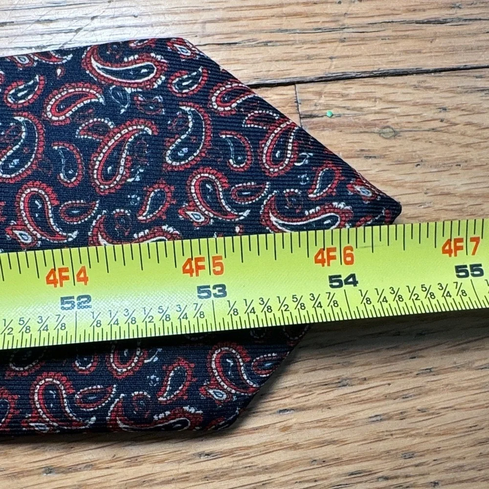 Paco Rabanne Red and Black Paisley Tie